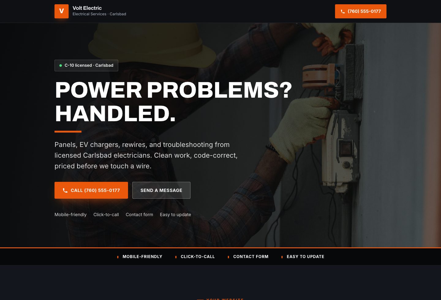 The Bold website style — dark, high-impact, modern